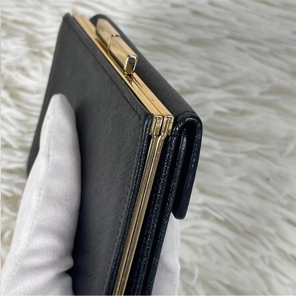 Yves Saint Laurent Black Wallet with Gold Detail - Picture 6 of 13